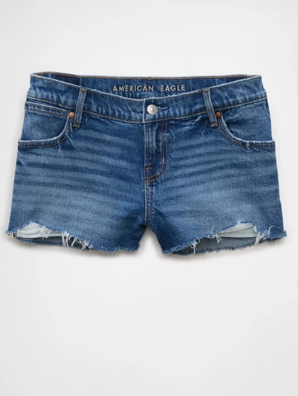 American Eagle Super Low Rise Denim Perfect Shortie, Size 8